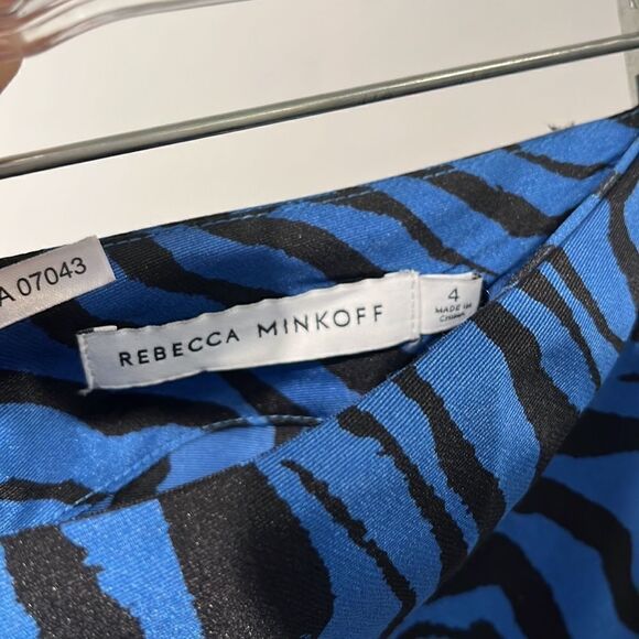 ⚡️Rebecca Minkoff Zebra Print Midi Satin Skirt Size 4 - Picture 10 of 10
